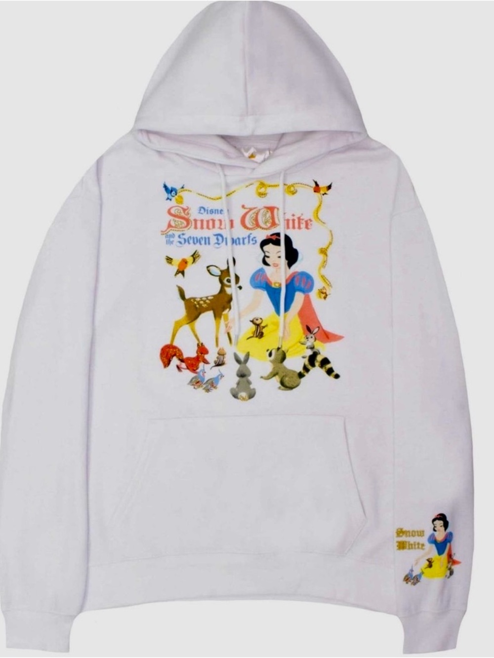 Disney princess Snow White and the seven dwarfs white hoodie size medium